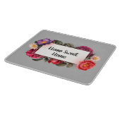 ホーム甘いホームグレーフラワーフレーム切りボード カッティングボード (角)