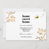 ホーム甘いホームビー金ゴールドの葉の移動 案内状 (正面)