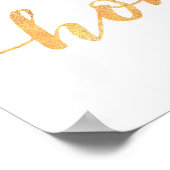 ホーム甘いホームフェイク金ゴールドフォイルポスタープリント ポスター (角)