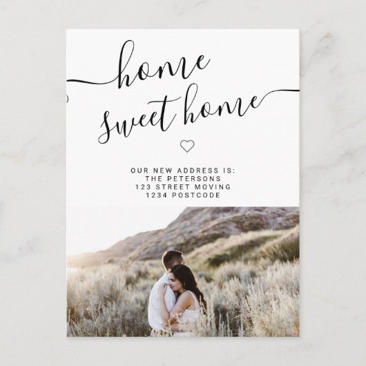 ホーム甘いホームモダンスクリプト写真の移動 案内ポストカード (正面)