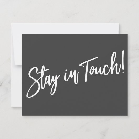 ホーム甘いホーム手書きグレー発表 招待状 (裏面)