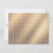 ホーム甘いホーム手書き金ゴールドパターンカード 招待状 (裏面)