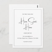 ホーム甘いホーム新しいアドレスの移動アナウンス ポストカード (正面/裏面)