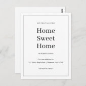 ホーム甘いホーム新しいアドレスの移動アナウンス ポストカード (正面/裏面)