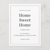 ホーム甘いホーム新しいアドレスの移動アナウンス ポストカード (正面)