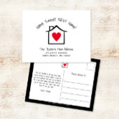 ホーム甘いホーム新しいアドレスの移動アナウンス ポストカード