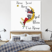 ホーム甘いホーム神は私たちの家を祝福。 キャンバスプリント (インサイチュ (寝室))
