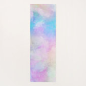 ホーム甘いホーム美しい青い花の水色 ヨガマット (裏面)