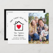 ホーム甘い新しいホーム写真の移動のお知らせ ポストカード (正面/裏面)