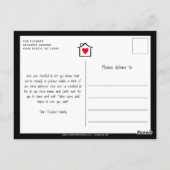 ホーム甘い新しいホーム写真の移動のお知らせ ポストカード (裏面)