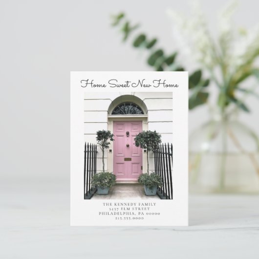 ホーム甘い新しいホーム変更のアドレス写真の移動 案内ポストカード (スタンド正面)
