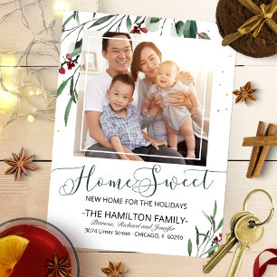 ホーム甘い新しいホーム移動アナウンスメントフォト シーズンポストカード