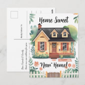 ホーム甘い新しいホーム移動アナウンスメントポストカード ポストカード (正面/裏面)