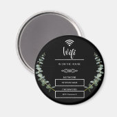 ホーム用の白黒Wifiパスワード マグネット (正面/裏面)