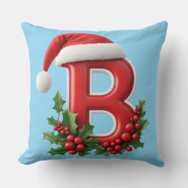 🎅 ホーム用クリスマスイニシャルBモノグラムデコレーション 🎄 クッション