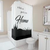 ホーム白黒書道モダン シャワーカーテン (インサイチュ)