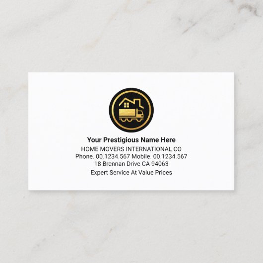 ホーム移動矢印トランスポート 名刺 (裏面)