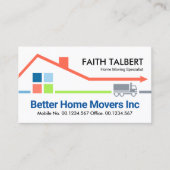 ホーム移動矢印トランスポート 名刺 (正面)