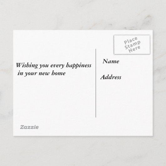 ホーム移動,漫画の猫とマウス,追加文字 案内ポストカード (裏面)