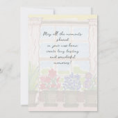 ホーム窓敷居プラントカスタムスクエアカード 招待状 (裏面)