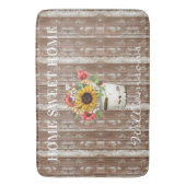 ホーム素朴スウィートホームウッドファミリー名 バスマット (正面縦)