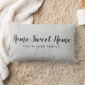 ホーム素朴スウィートホームカスタムファミリー名 ランバークッション (ブランケット)