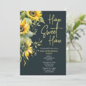 ホーム素朴スウィートホームサンフラワー引っ越し祝いパーティー 招待状 (スタンド正面)