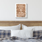 ホーム素朴スウィートホームスクラッチが痒い キャンバスプリント (インサイチュ (寝室))