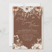 ホーム素朴スウィートホームパンパスグラス引っ越し祝いパーティー 招待状 (正面)