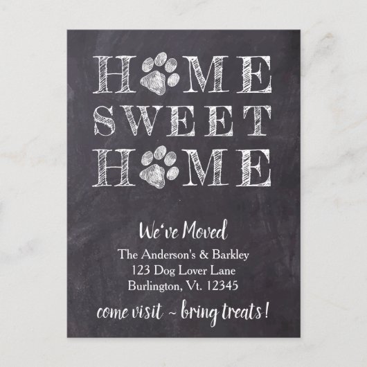 ホーム素朴スウィートホーム引っ越しましたペットムービング 案内ポストカード (正面)