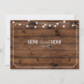 ホーム素朴スウィートホーム引っ越し祝いパーティーライト招待状 招待状 (裏面)