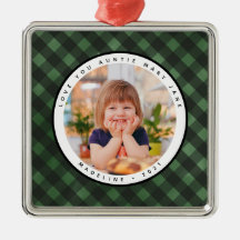 ホーム素朴ズプンカントリー写真おばさんメタルオーナメント