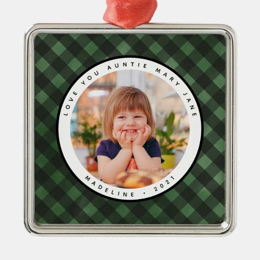 ホーム素朴ズプンカントリー写真おばさんメタルオーナメント メタルオーナメント (正面)