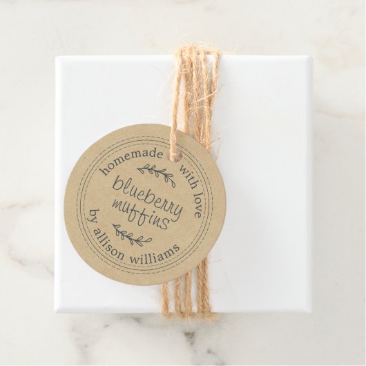 ホーム素朴メイドブルーベリーマフィンクラフト紙 フェイバータグ (インサイチュ)