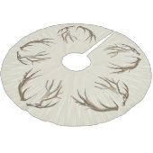 ホーム素朴鹿〔雄ジカの〕枝角クリスマスツリースカート ブラッシュドポリエステルツリースカート (アングル)