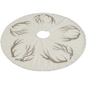 ホーム素朴鹿〔雄ジカの〕枝角クリスマスツリースカート ブラッシュドポリエステルツリースカート (アングル)