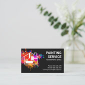 ホーム絵を描ズオーバー絵を描(ばちゃばちゃ)跳ねる 名刺 (スタンド正面)