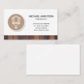 ホーム絵を描ブラシのロゴ | 木製トリム 名刺 (正面/裏面)