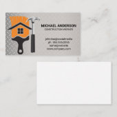 ホーム絵を描ブラシ | カナヅチ | スチール建築 名刺 (正面/裏面)