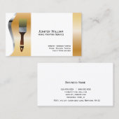 ホーム絵画ズ金ゴールドブストライプラシ画家 名刺 (正面/裏面)