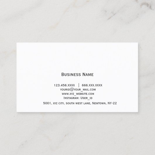 ホーム絵画ズ金ゴールドブストライプラシ画家 名刺 (裏面)