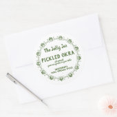 ホーム缶詰ビジネス漬物オクラ食品ラベル ラウンドシール (封筒)