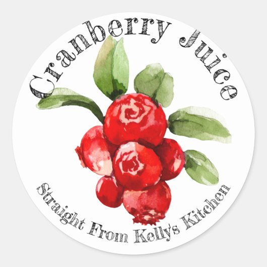 ホーム缶詰ラベル クランベリージュース ラベル (正面)