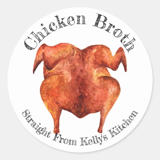 ホーム缶詰ラベル チキンブロス ラベル (正面)