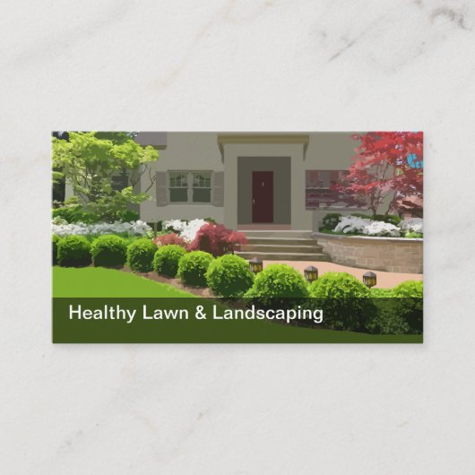 ホーム芝生及び造園名刺 名刺 (正面)