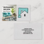 ホーム芸術的モダンロゴ | 内部 名刺 (正面/裏面)