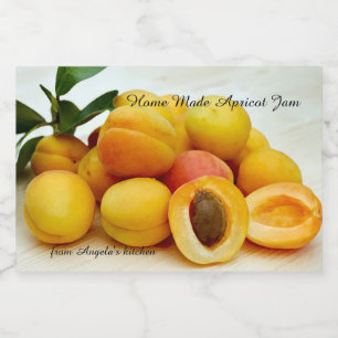 ホーム製アプリコットジャム容器ラベル フードラベル