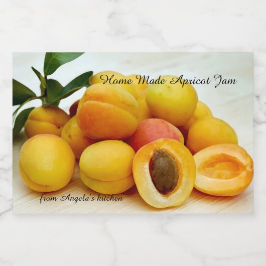 ホーム製アプリコットジャム容器ラベル フードラベル (シングルラベル)