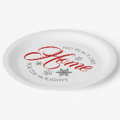 ホーム赤と白フォーザホリデーズ紙プレート ペーパープレート (アングル)