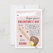 ホーム走ソフトボール教室ヴァレンティーンズデイカード 招待状 (正面)